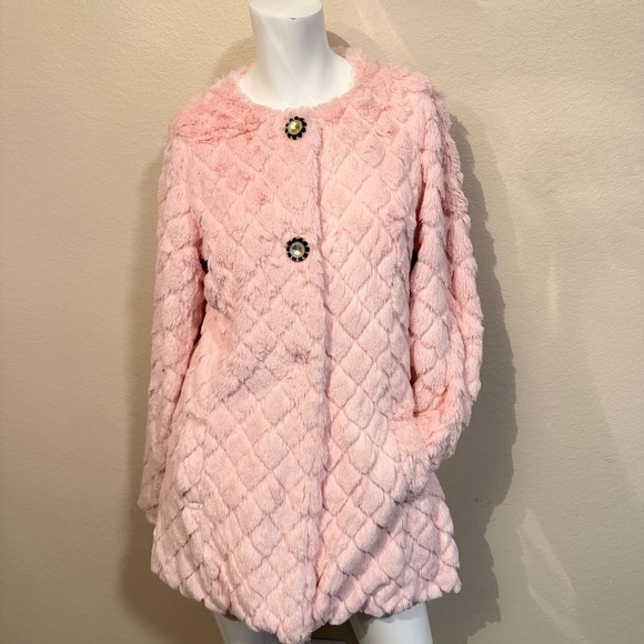Me Jane Jackets & Blazers - Me Jane Faux Fur Pink Teddy Jacket